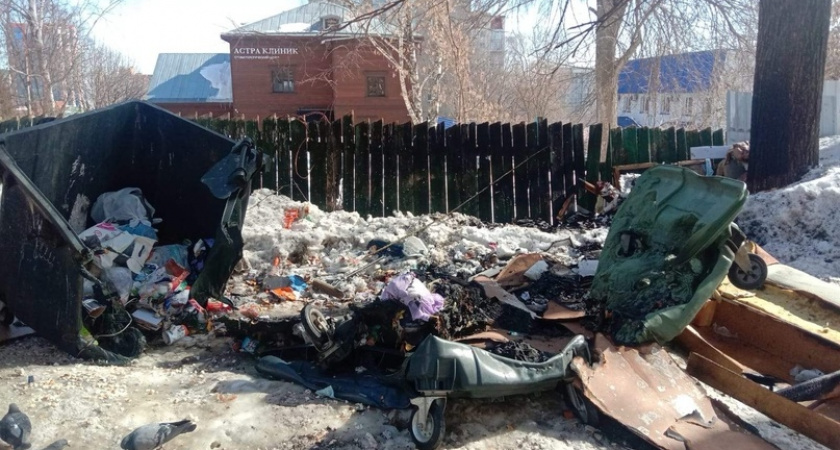В Пензе сумма ущерба из-за сгоревших мусорок составила более 300 тысяч рублей