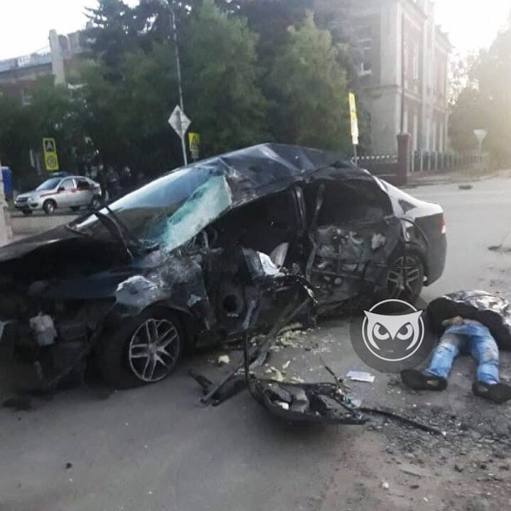 Появилось фото с места ДТП в Сердобске, где погибли два человека