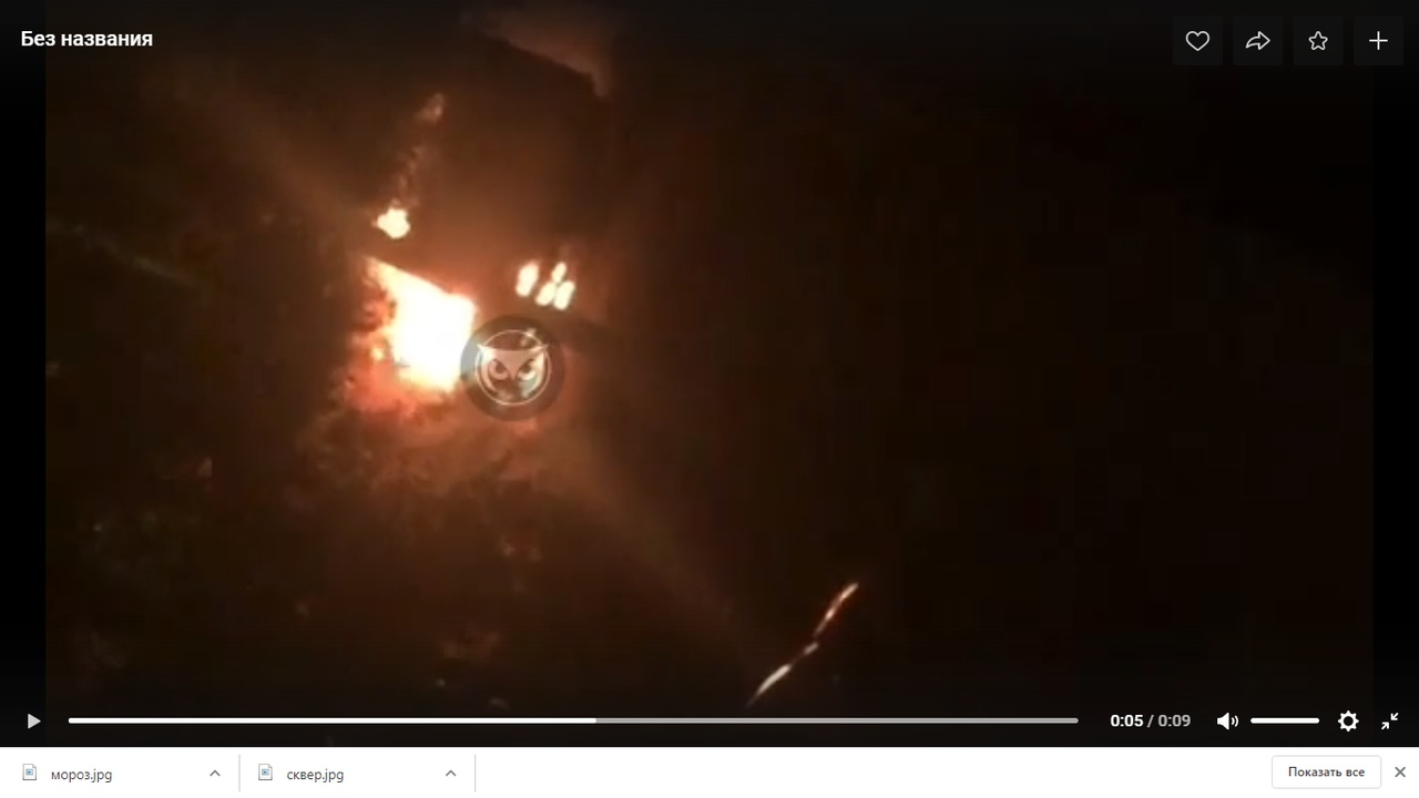 Сгорела ГАЗель: в Пензе около полуночи полыхал автомобиль